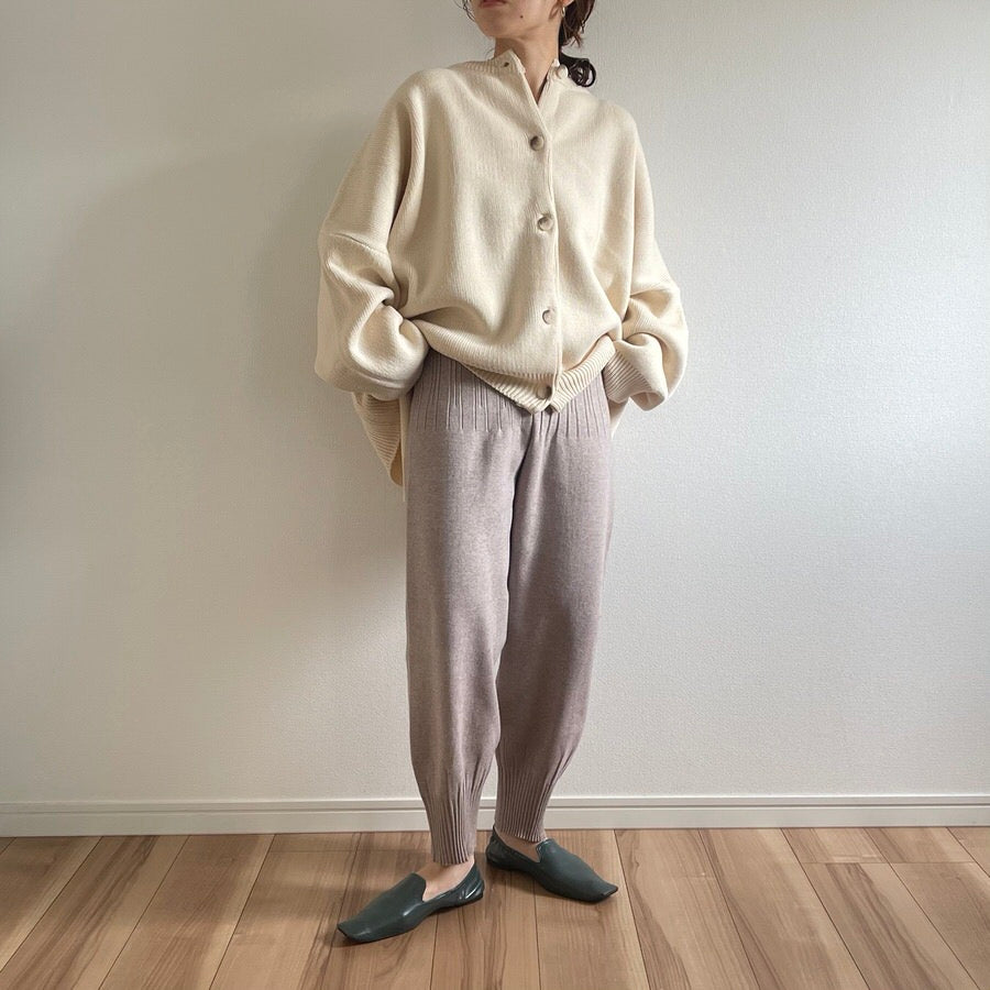 relax knit pants / beige