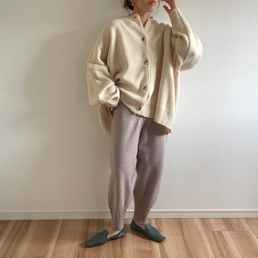 relax knit pants / beige