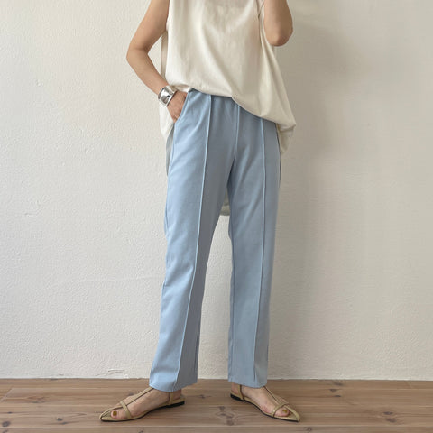 【SAMPLE】center line relax sweat pants / sky blue