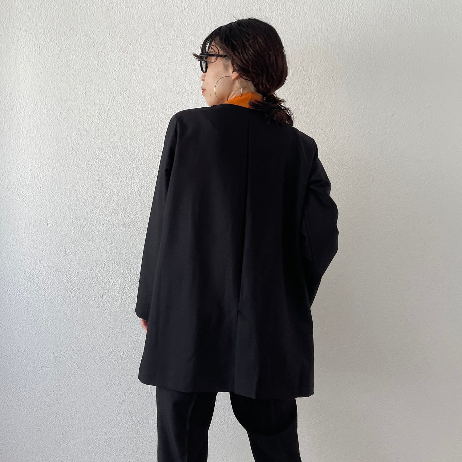 perfect silhouette no collar set up / black