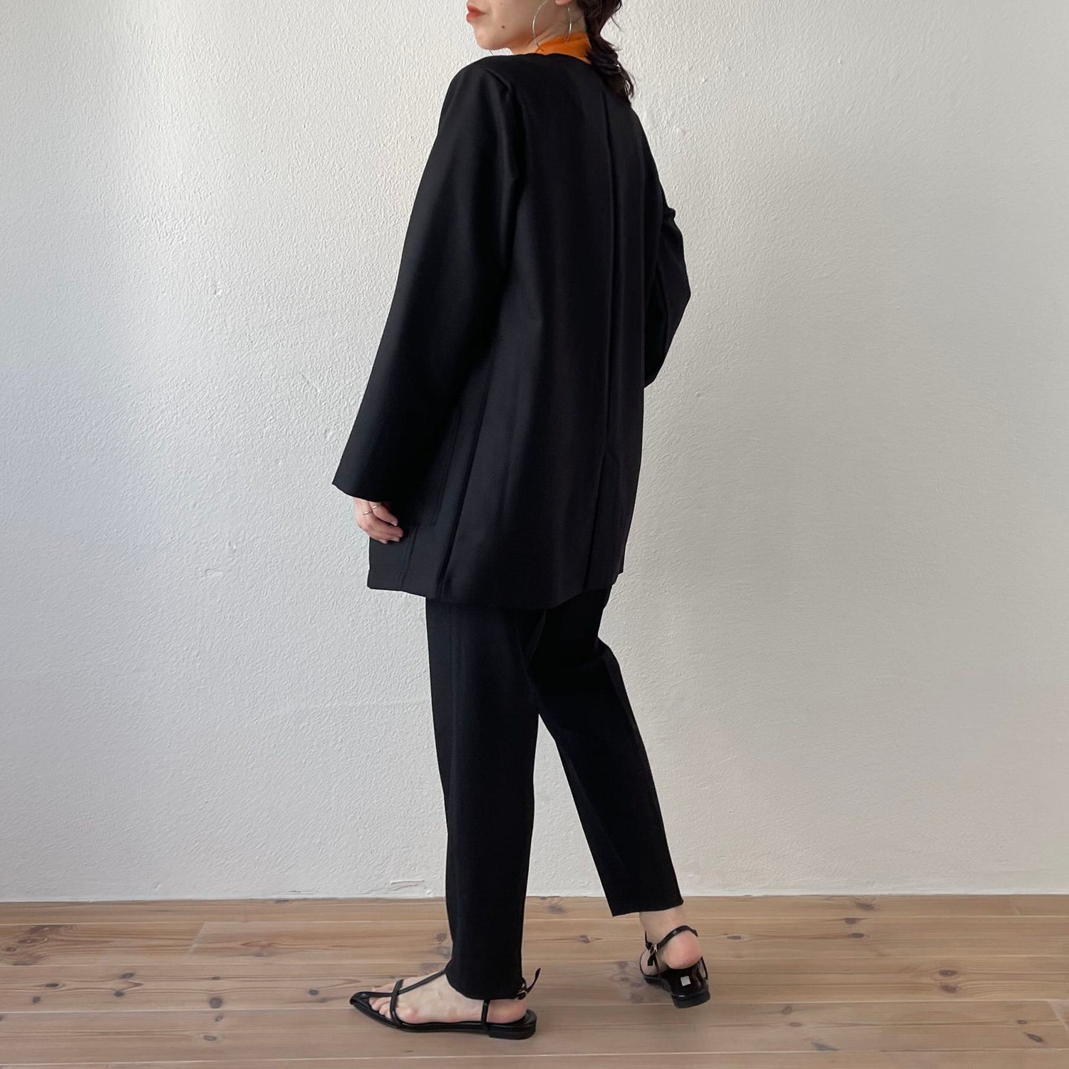 perfect silhouette no collar set up / black （パーフェクト ...