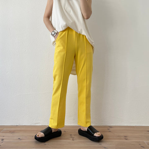 【SAMPLE】center line relax sweat pants / yellow
