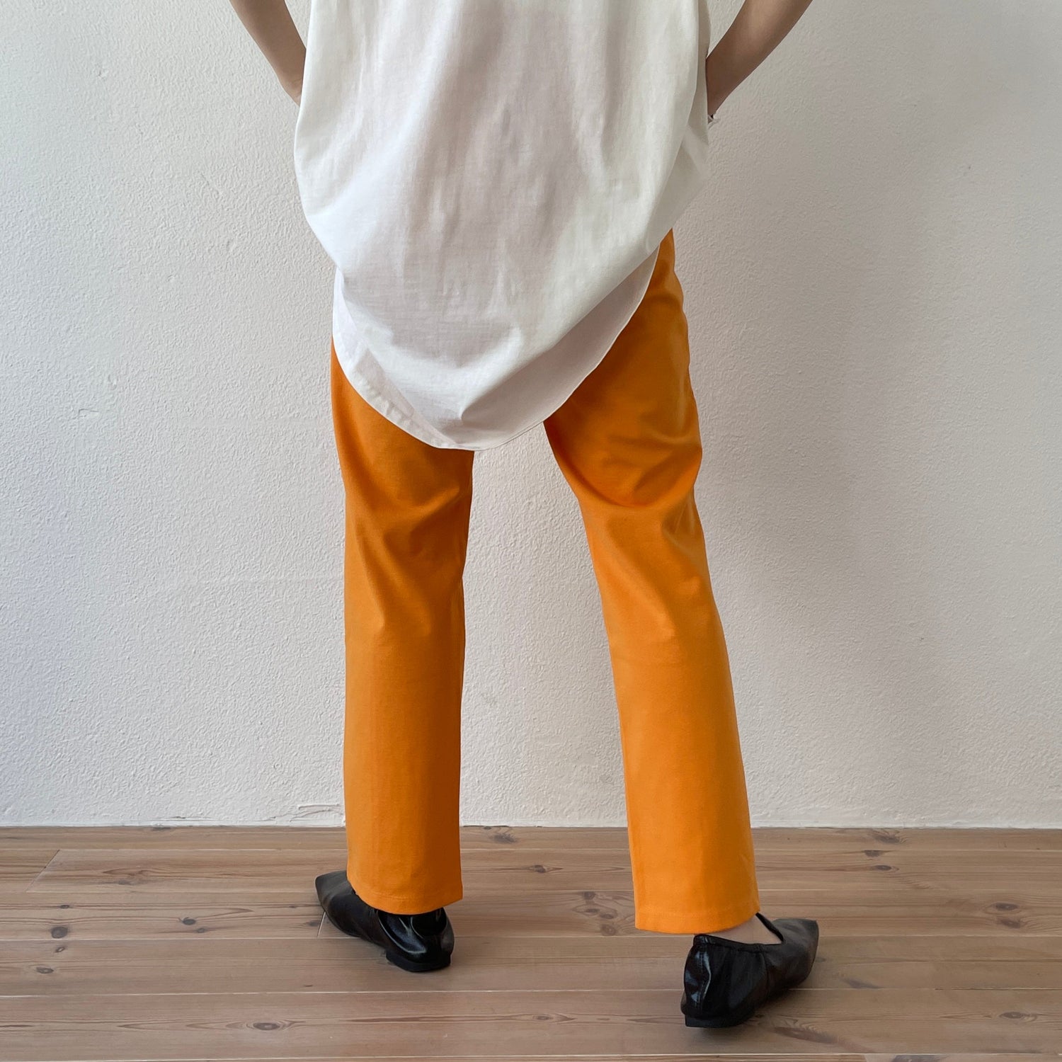 【SAMPLE】center line relax sweat pants / orange