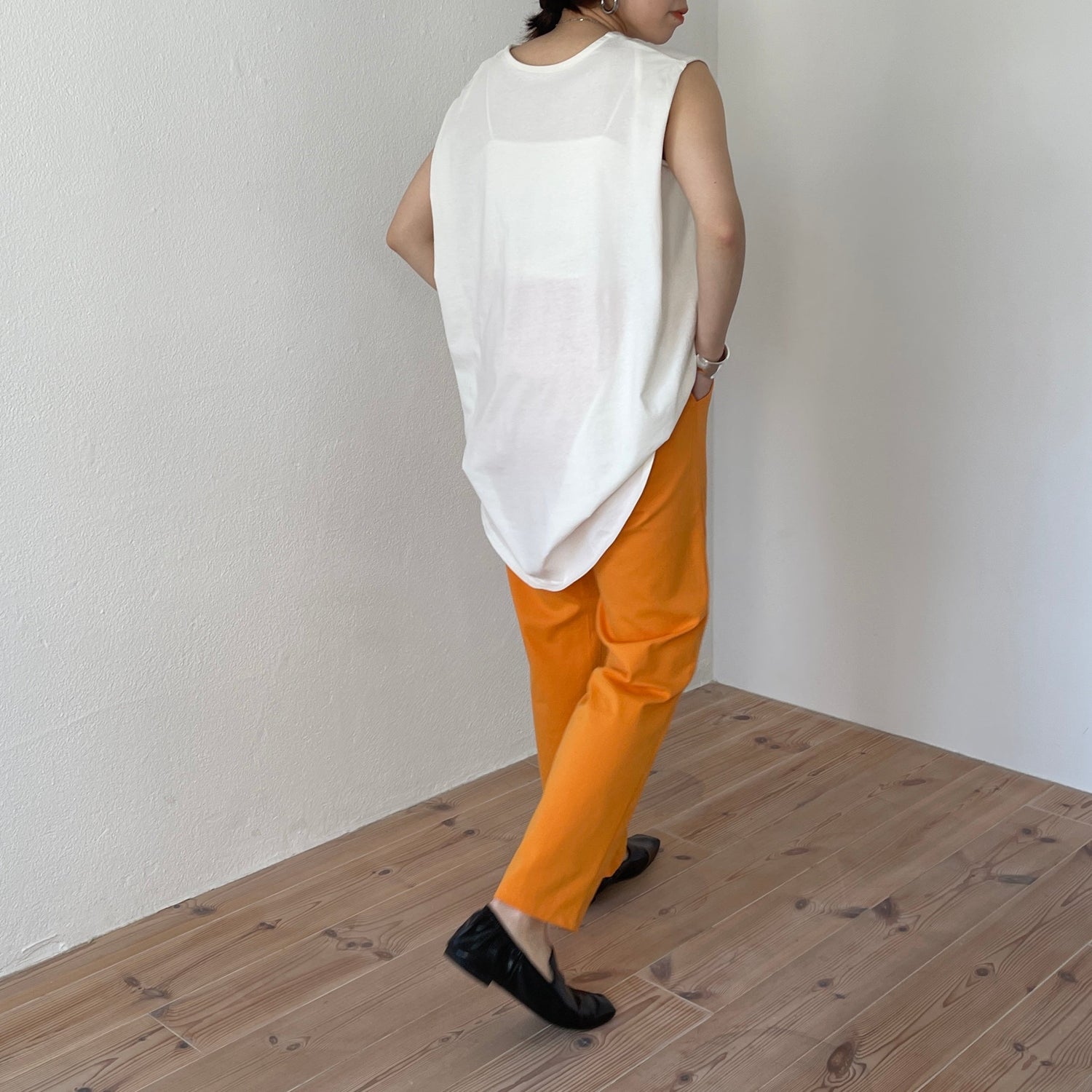 【SAMPLE】center line relax sweat pants / orange