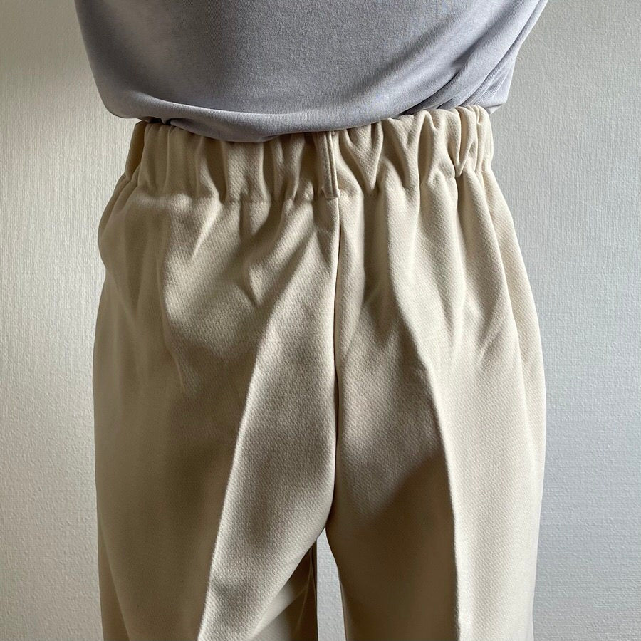 【SAMPLE】high waist tuck wide pants / ivory