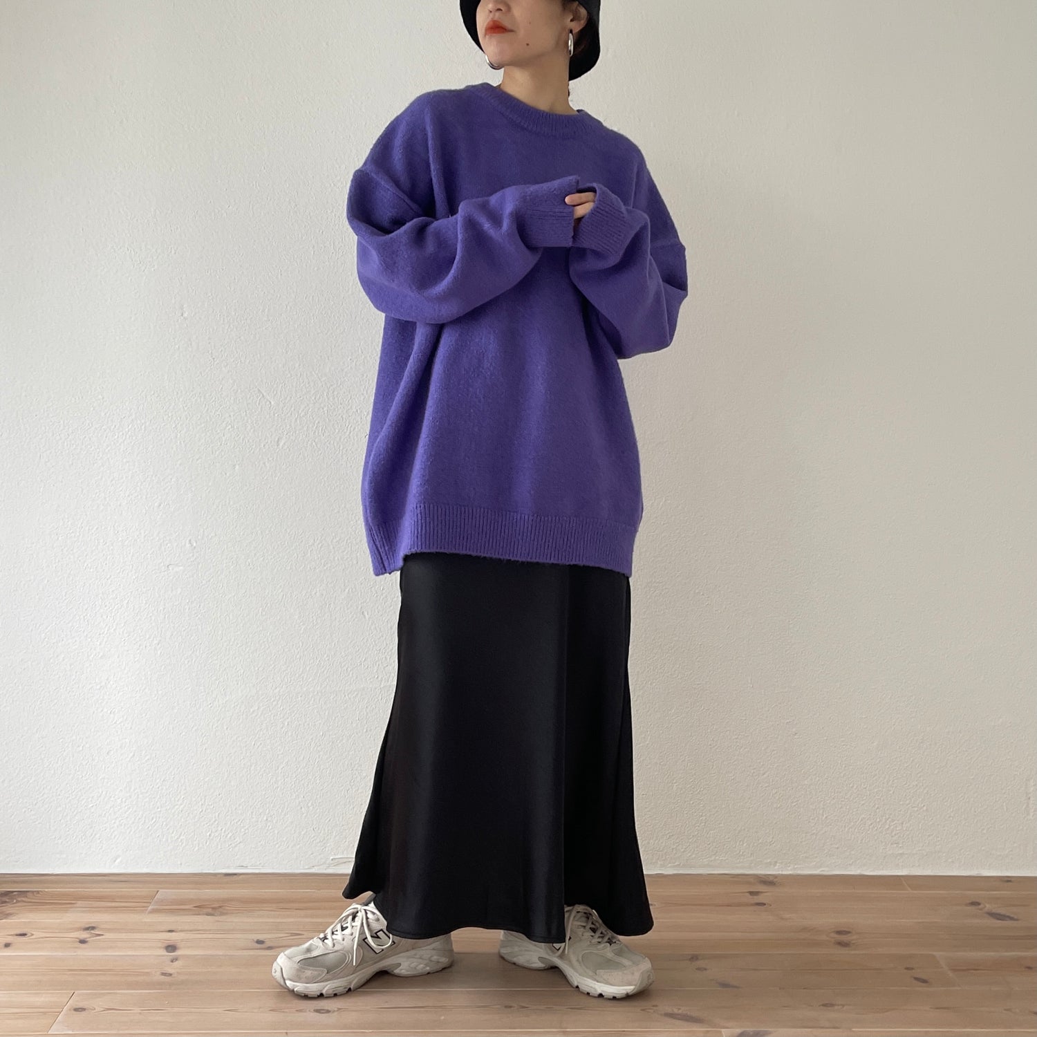 【公式サイト限定】style up relax satin mermaid skirt / black