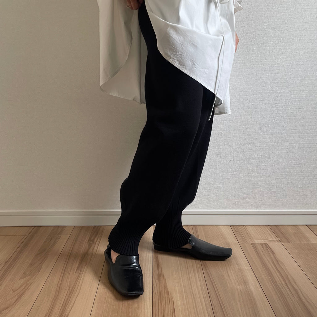 relax knit pants / black [2size] （リラックスニットパンツ