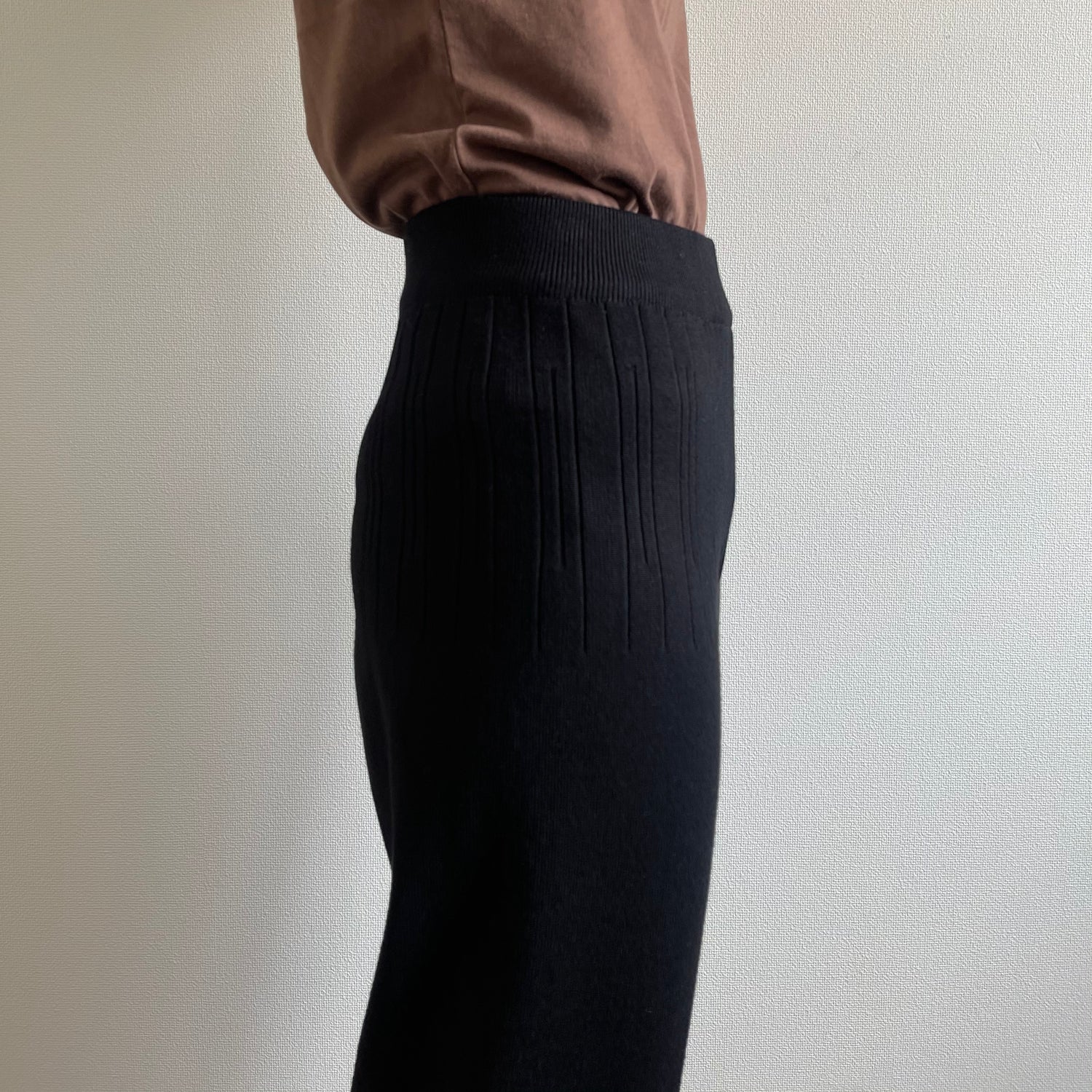 relax knit pants / black （リラックスニットパンツ） | wee9s