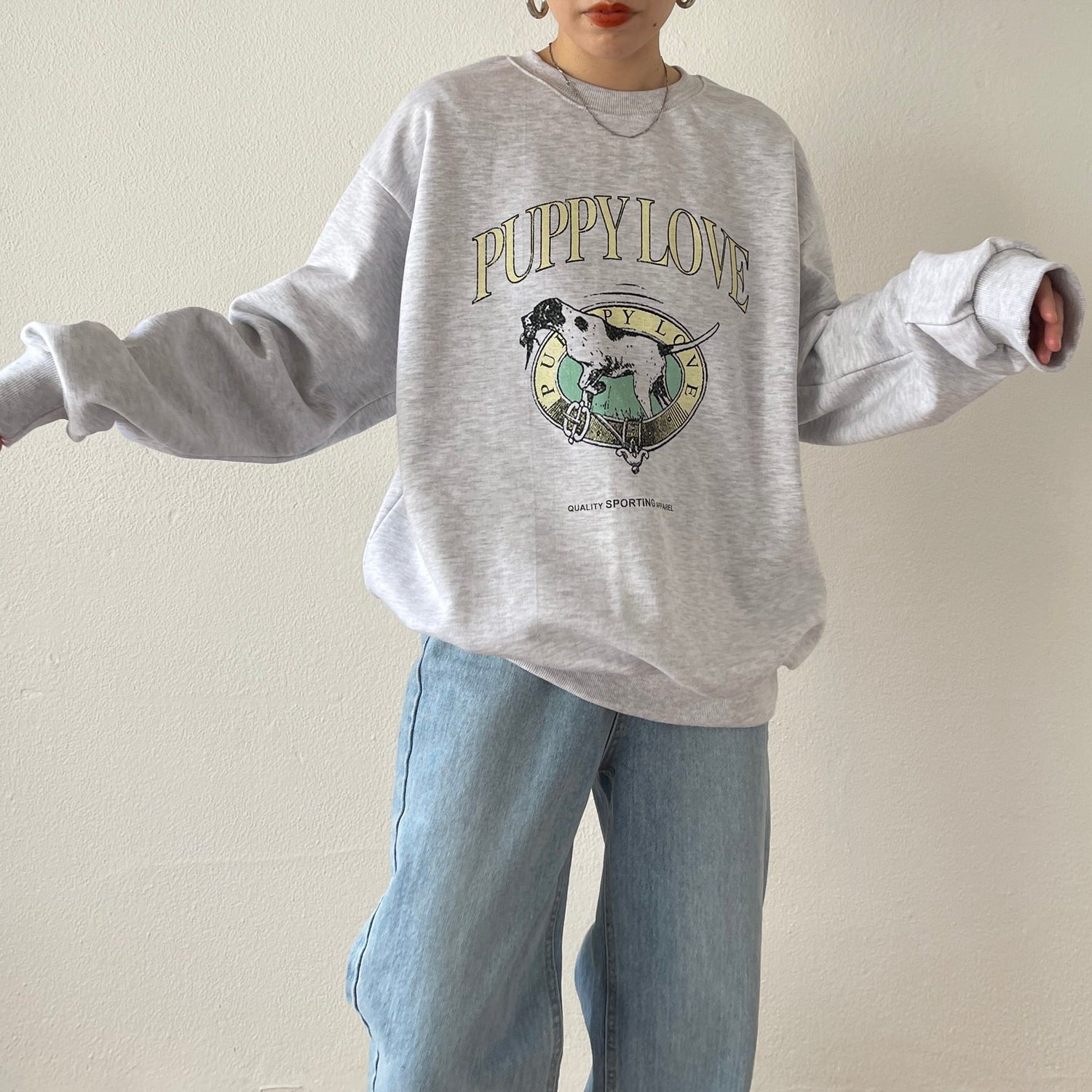 vintage like over size wanwan sweat #2 （ヴィンテージライク