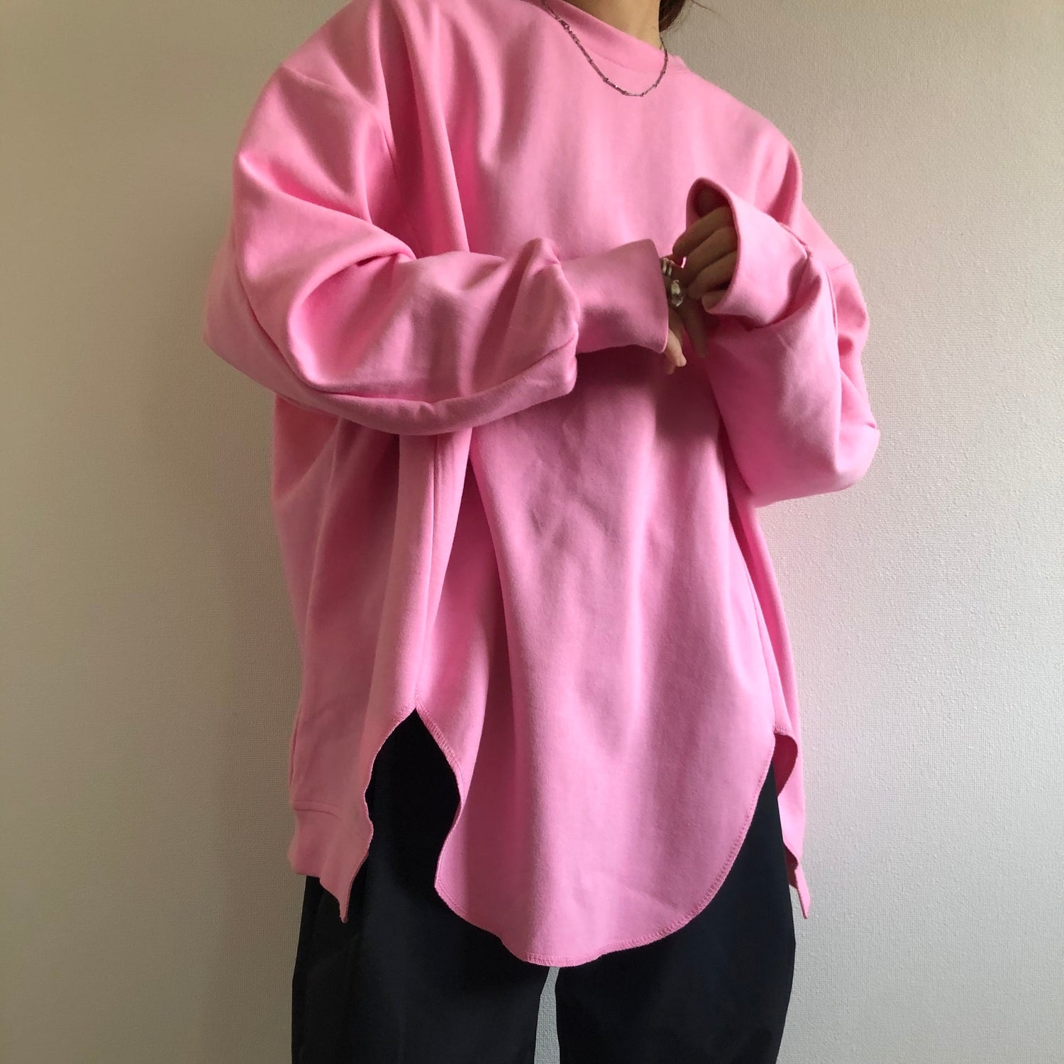 asymmetry design sweat / pink