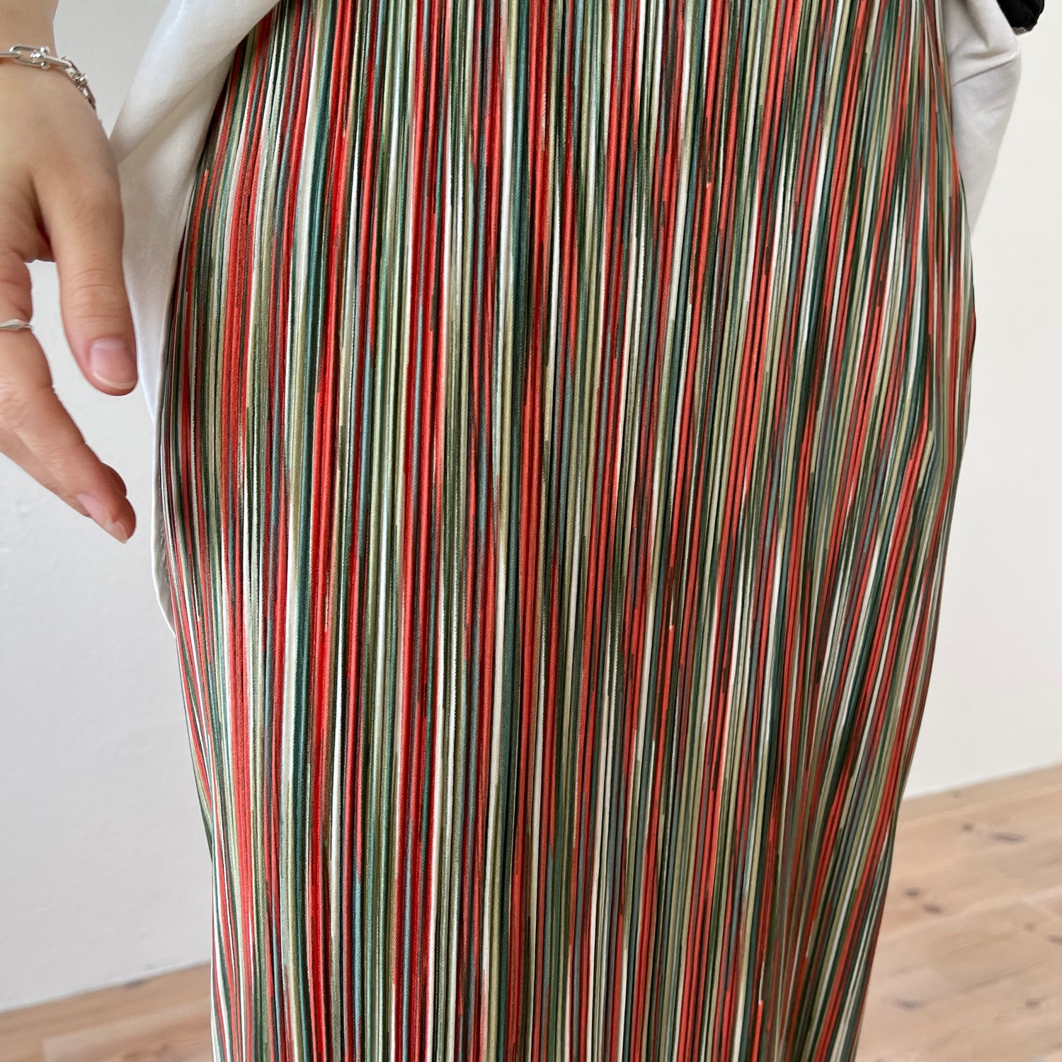 daily daily super stretch pleats skirt / green