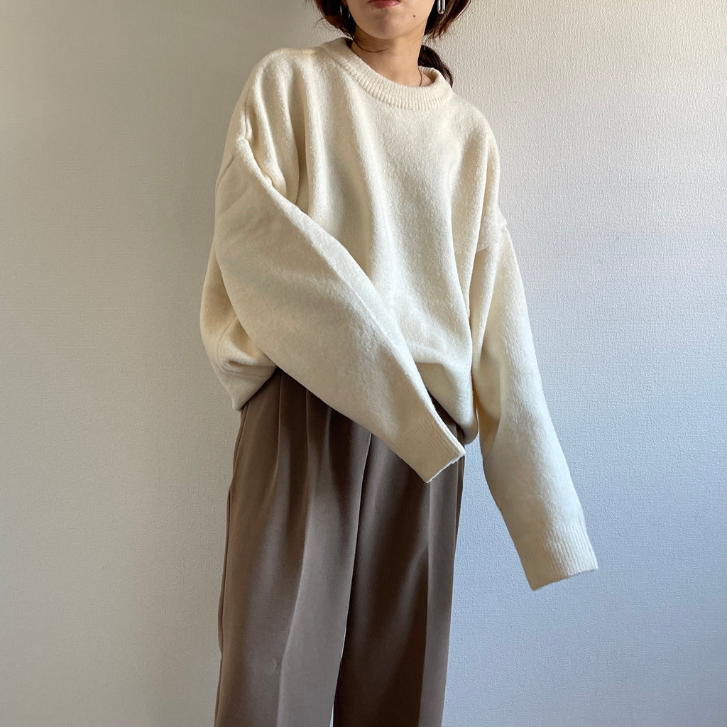 over size loose knit / ivory （オーバーサイズルーズニット