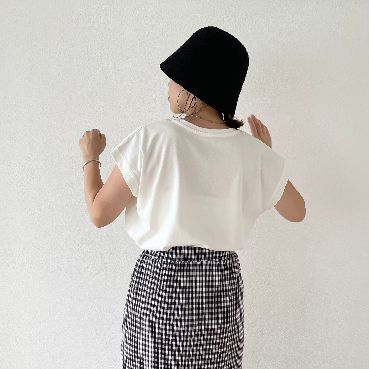 gingham check pleats skirt / black （ギンガムチェックプリーツ