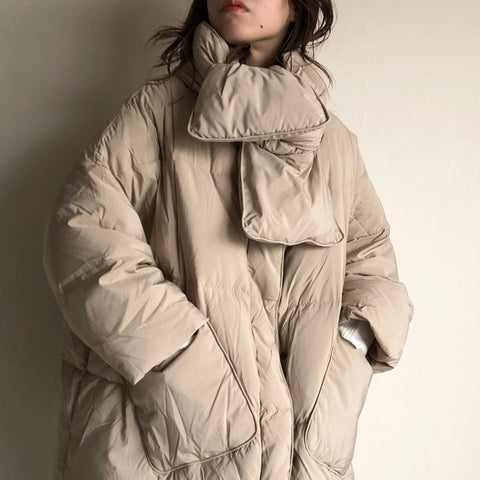 【SAMPLE】perfect silhouette down coat muffler set / beige (※マフラーのみ)